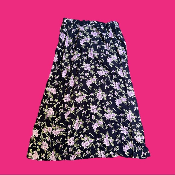 Jupe Femme PAUL HARRIS DESIGN Taille 4 - Imprimé Floral, Longueur Genou - Fabriquée USA